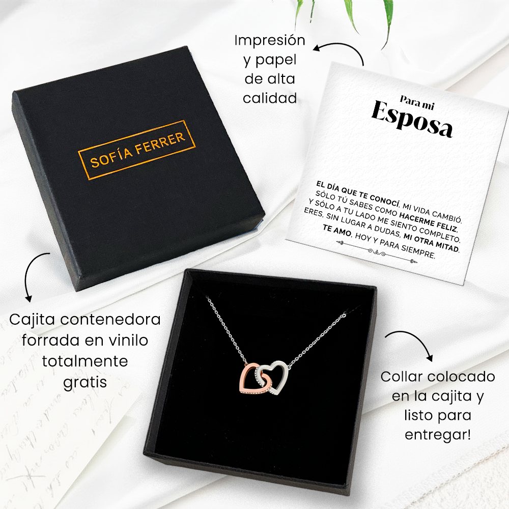 Collar con tarjeta dedicatoria "Mi otra mitad"