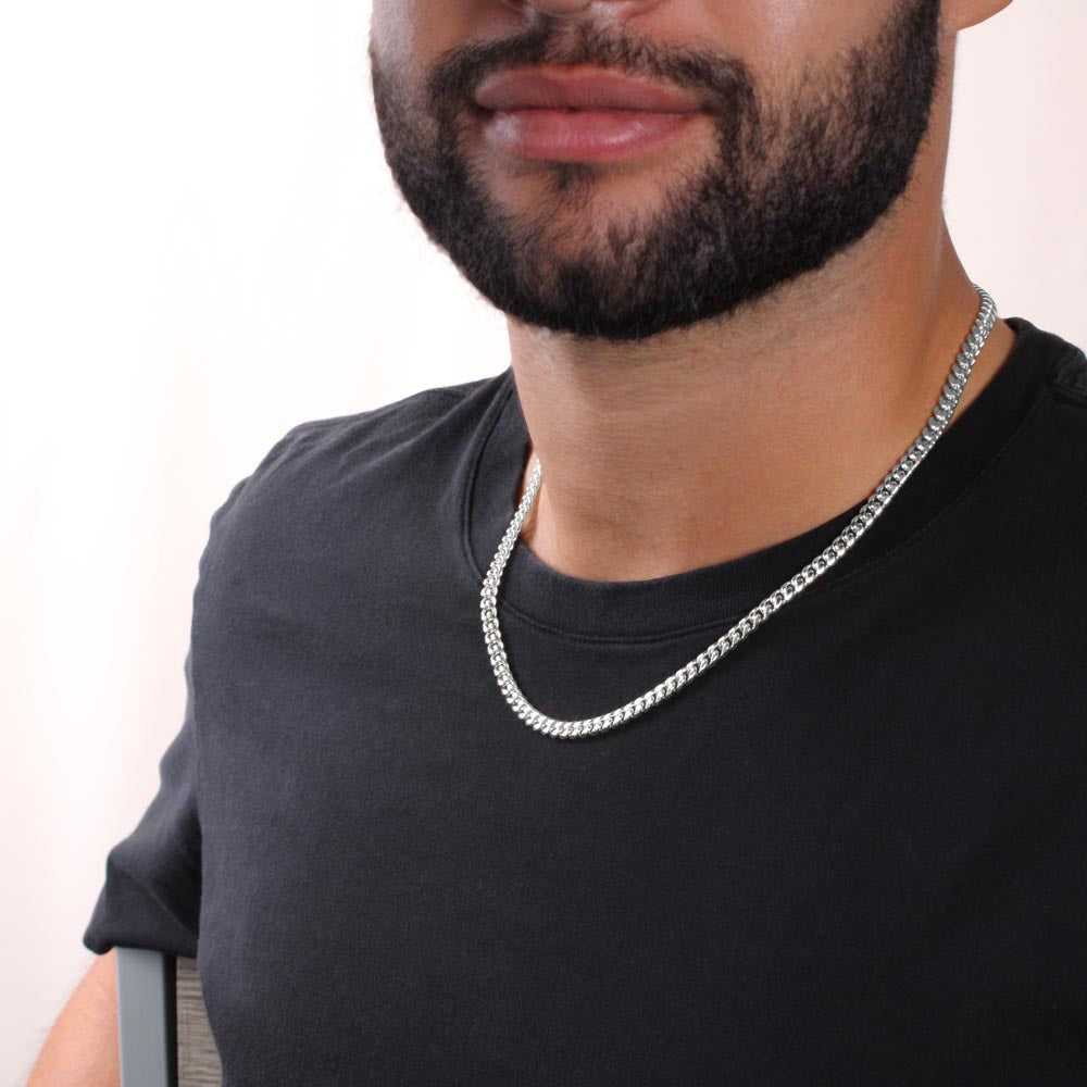 Collar de cadena y tarjeta dedicatoria - Siempre estaré - Nieto