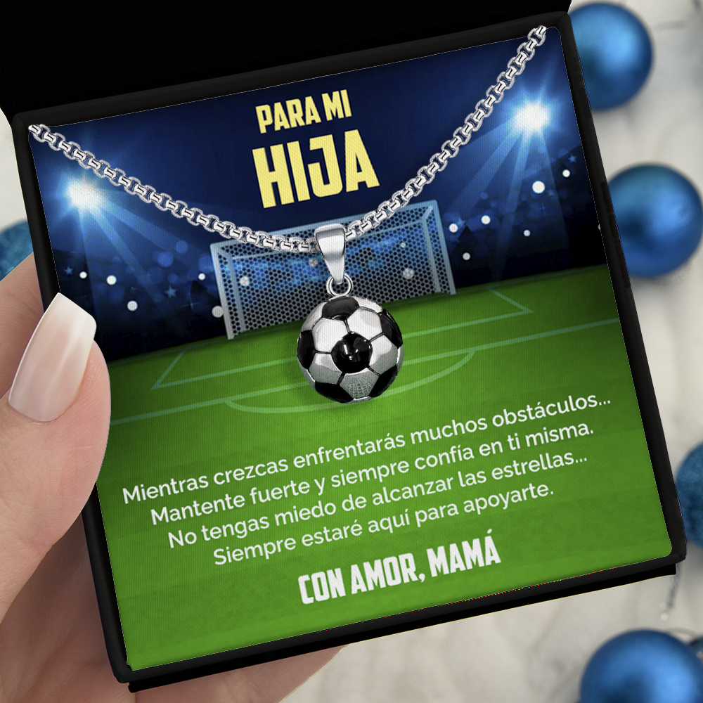 Collar Pelota y tarjeta dedicatoria - Confía en ti misma - Mamá