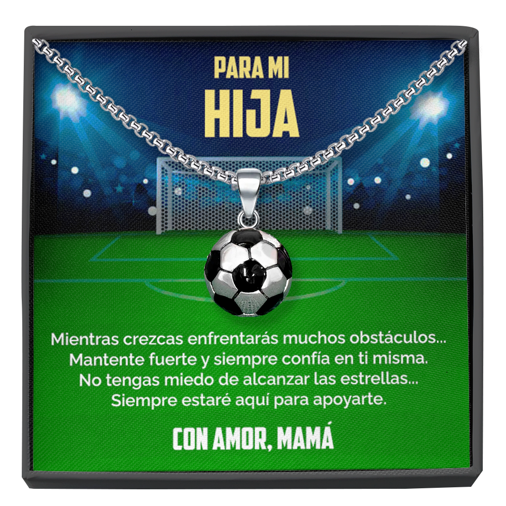 Collar Pelota y tarjeta dedicatoria - Confía en ti misma - Mamá