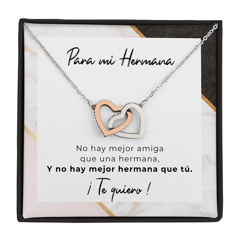 Collar con tarjeta dedicatoria "Mejor Hermana"