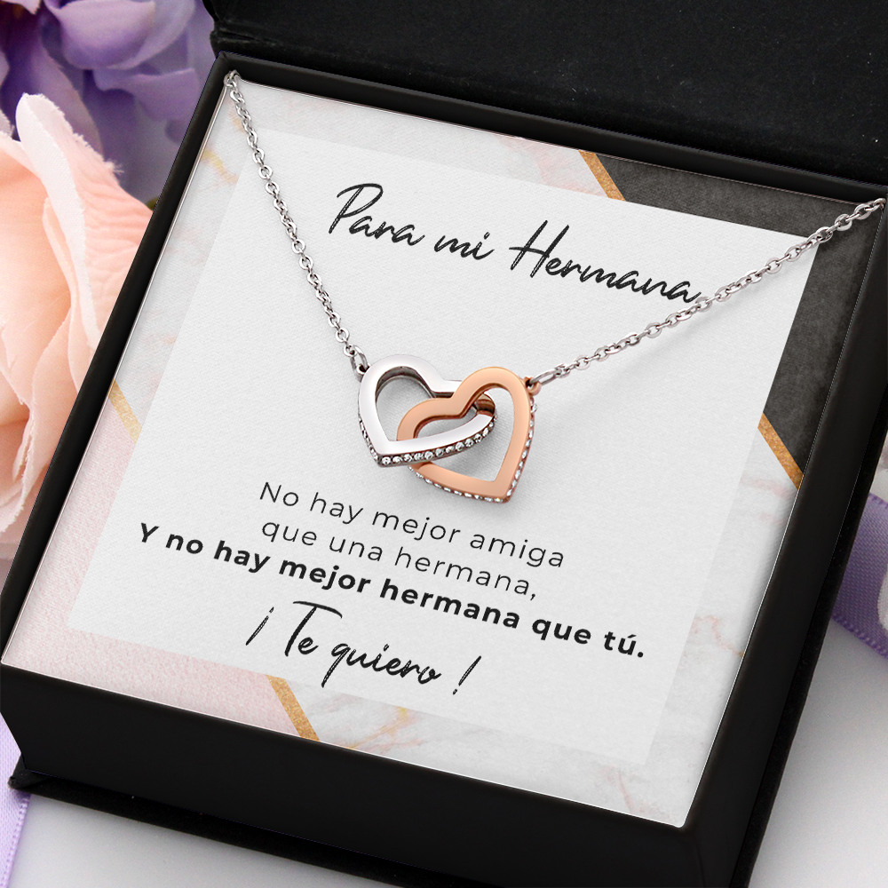Collar con tarjeta dedicatoria "Mejor Hermana"