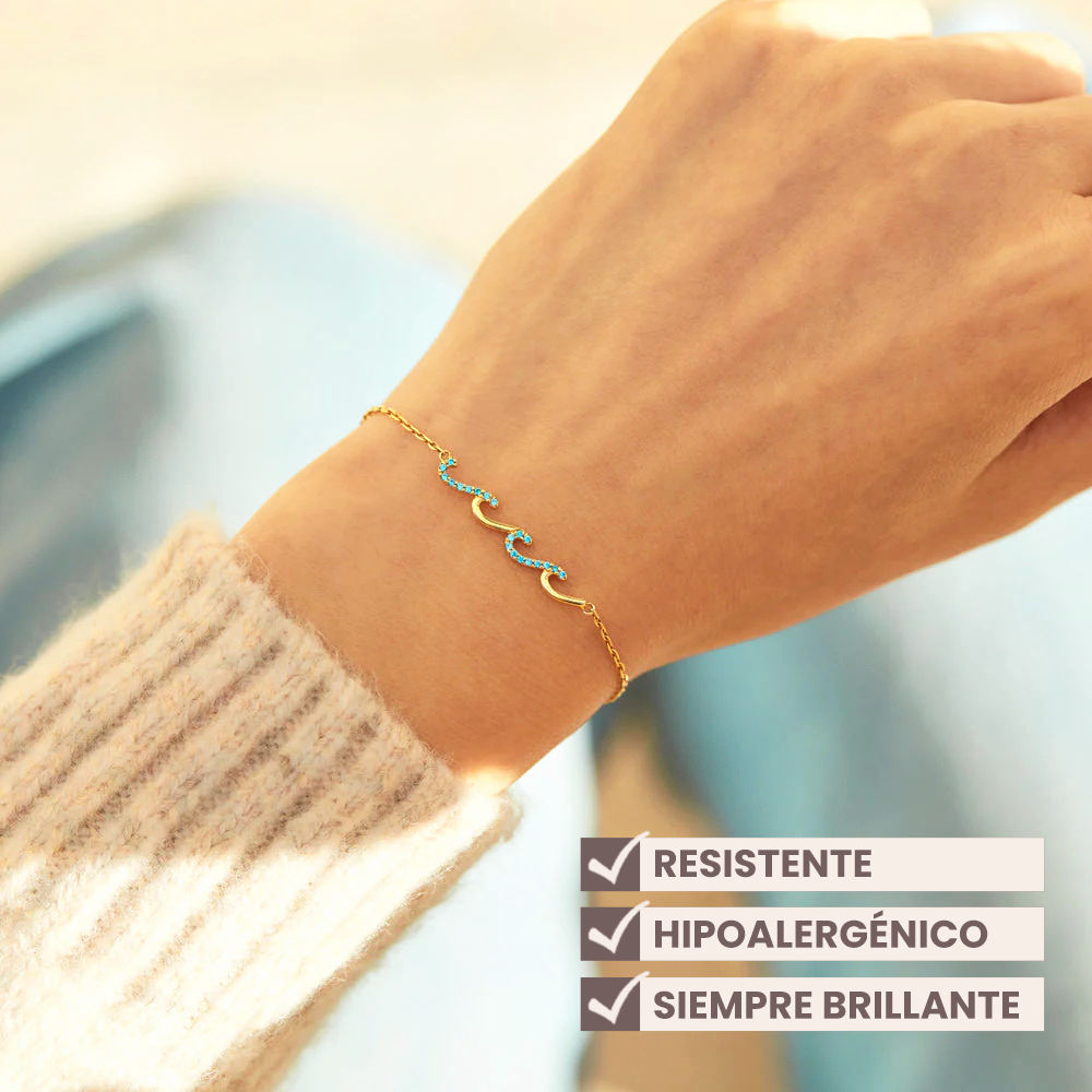 Pulsera de Olas con tarjeta dedicatoria "Amiga"