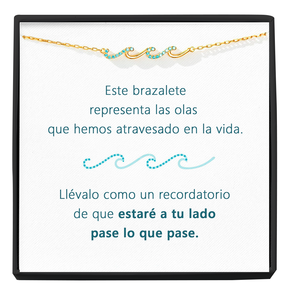 Pulsera de Olas con tarjeta dedicatoria "Recordatorio"