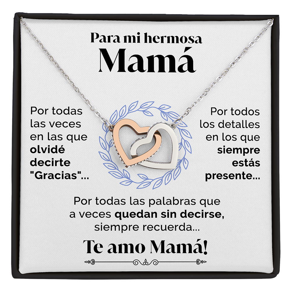 Collar con tarjeta dedicatoria "Siempre estás presente"