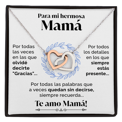 Collar con tarjeta dedicatoria "Siempre estás presente"