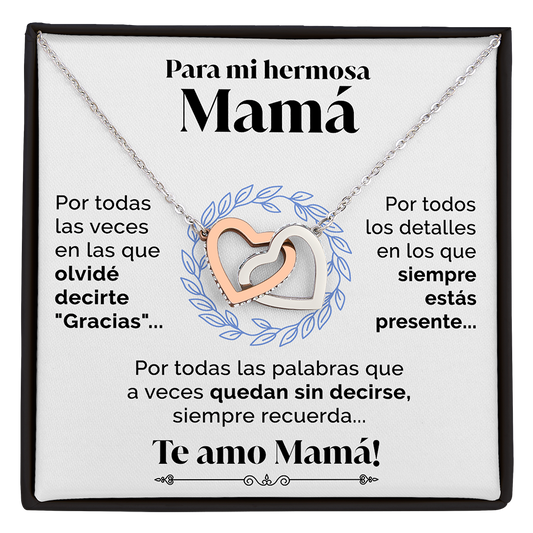 Collar con tarjeta dedicatoria "Siempre estás presente"