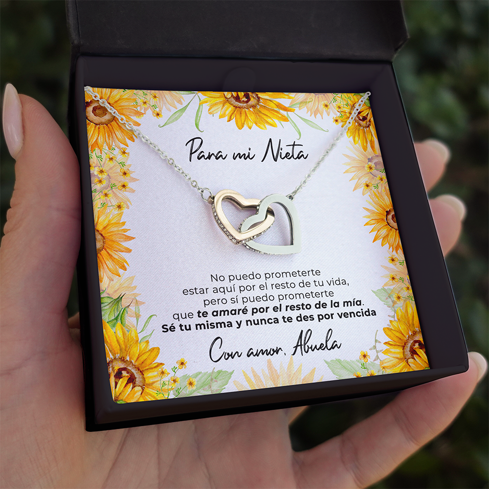 Collar con tarjeta dedicatoria "Te amaré siempre" Abuela