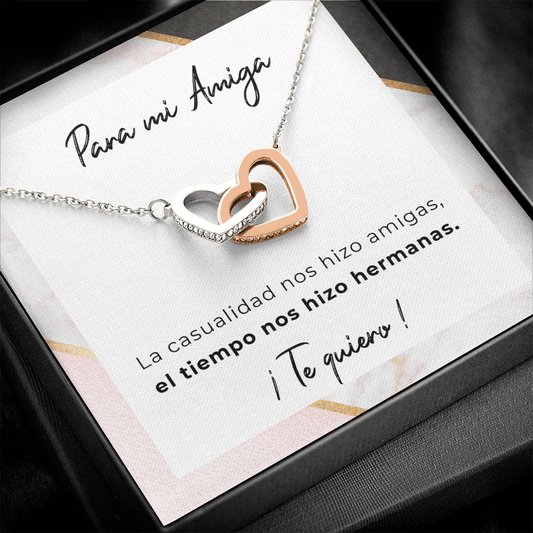 Collar con tarjeta dedicatoria "Para mi Amiga"