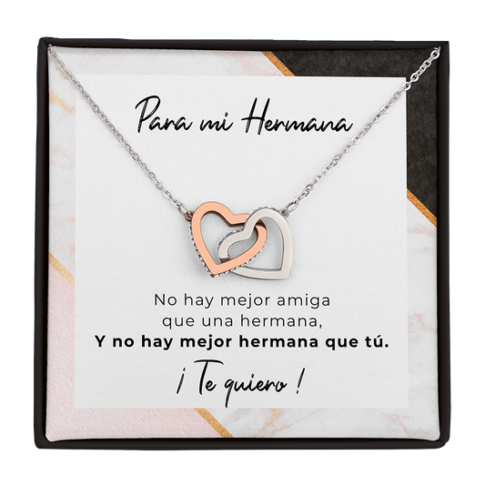 Collar con tarjeta dedicatoria "Mejor Hermana"