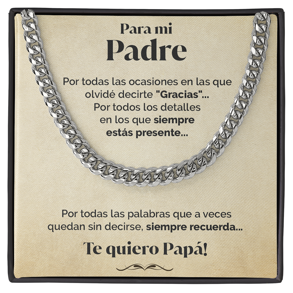 Collar de cadena y tarjeta dedicatoria - Siempre