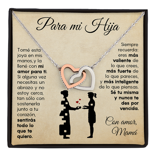 Collar con tarjeta dedicatoria "Mi amor para ti"