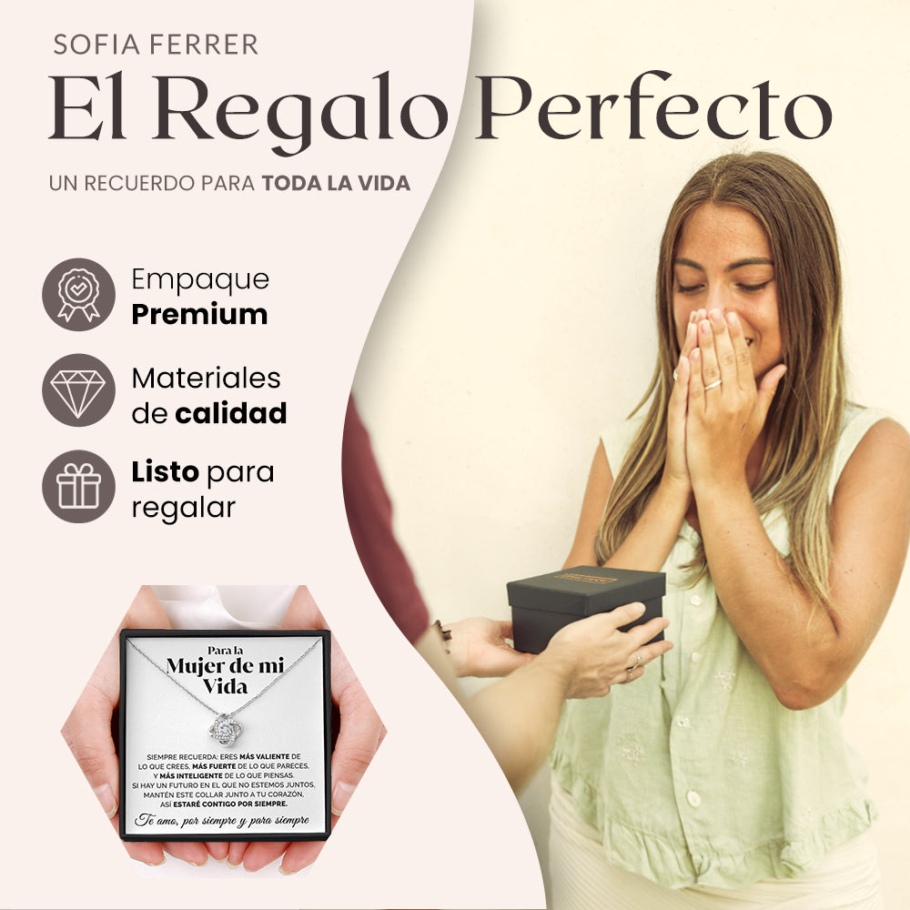 Collar de nudo con tarjeta dedicatoria - Estaré contigo por siempre