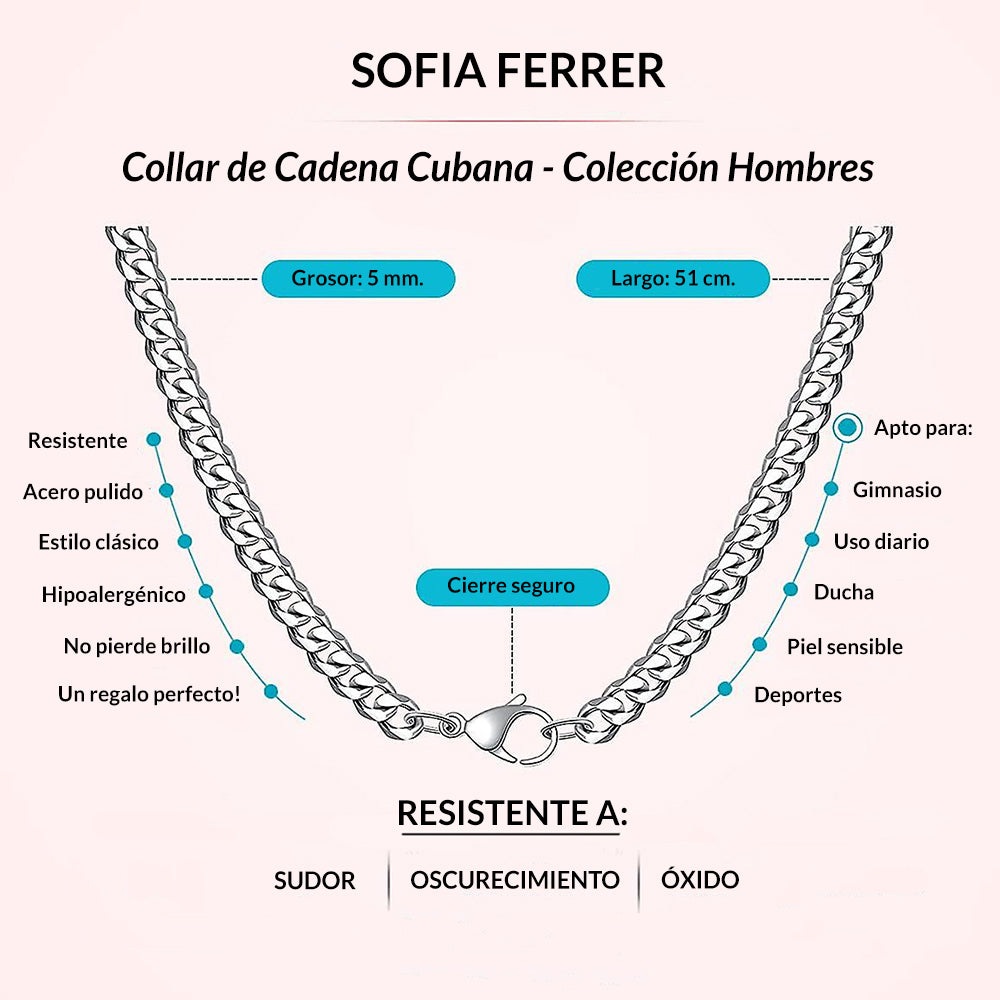 Collar de cadena y tarjeta dedicatoria - A mi vikingo