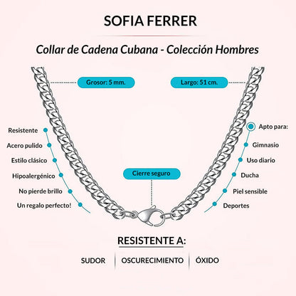 Collar de cadena y tarjeta dedicatoria - Mantenme en tu corazón