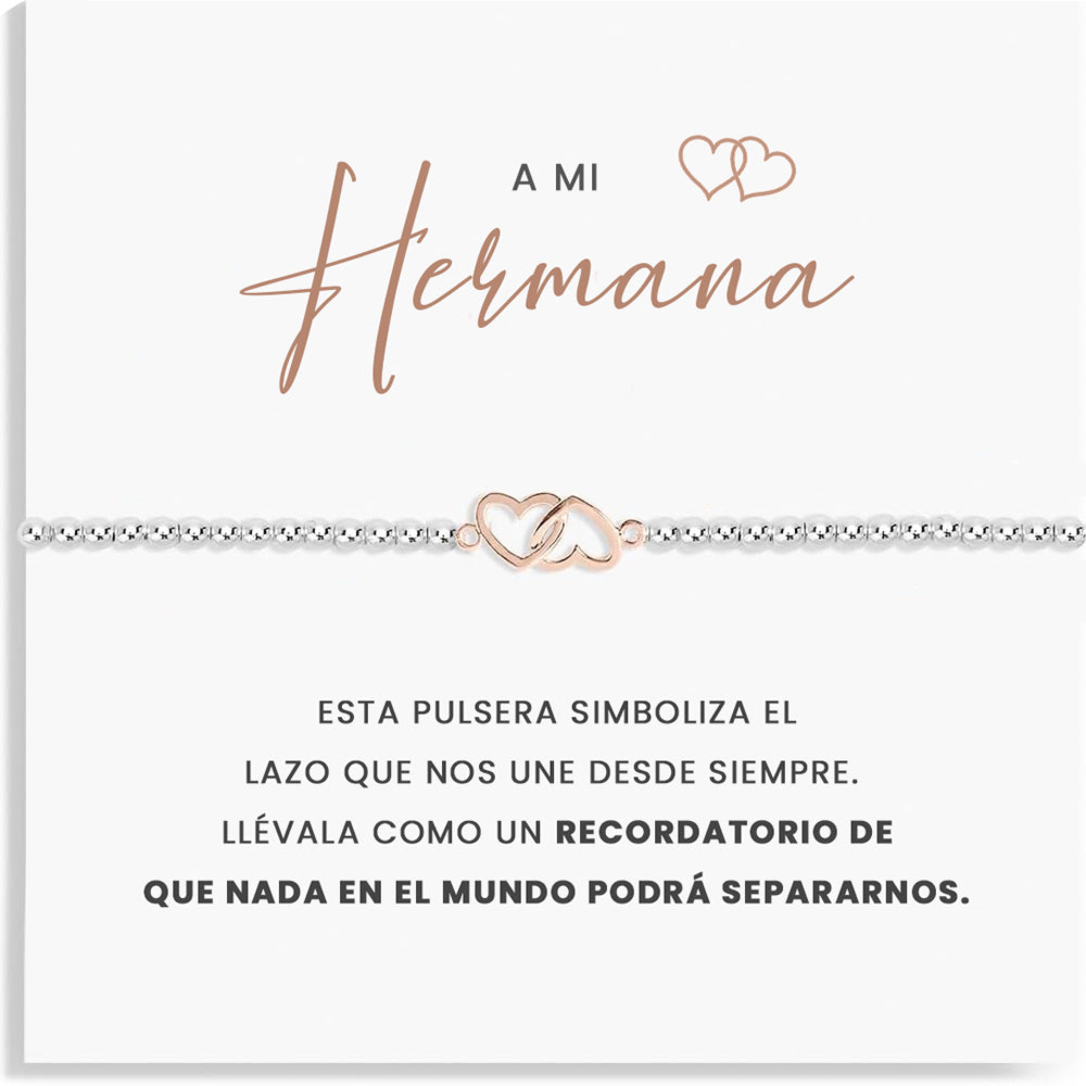 Pulsera de corazones con tarjeta dedicatoria "Recordatorio"