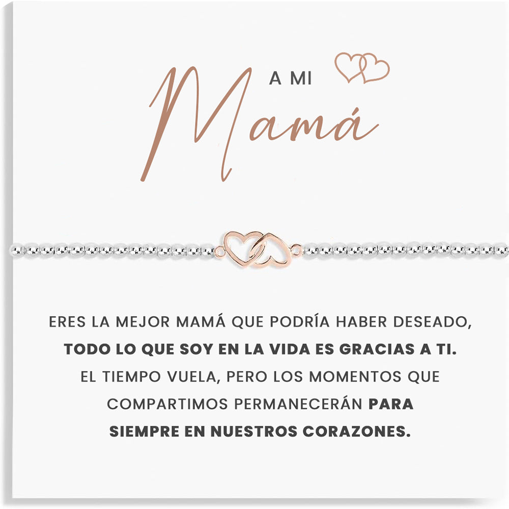 Pulsera de corazones con tarjeta dedicatoria "Todo lo que soy"
