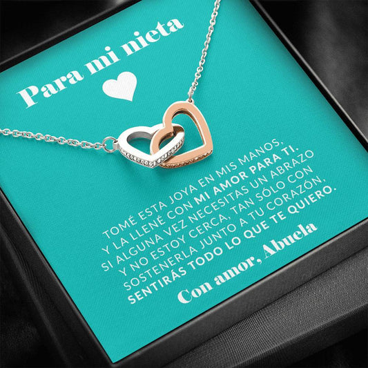 Collar con tarjeta dedicatoria "Todo lo que te quiero" Abuela