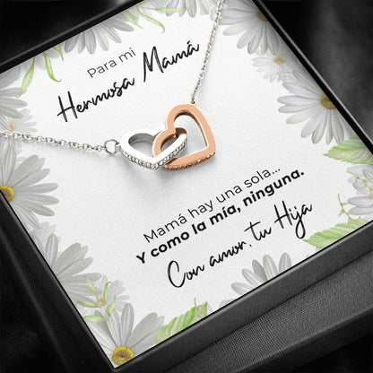 Collar con tarjeta dedicatoria "Mamá hay una sola"